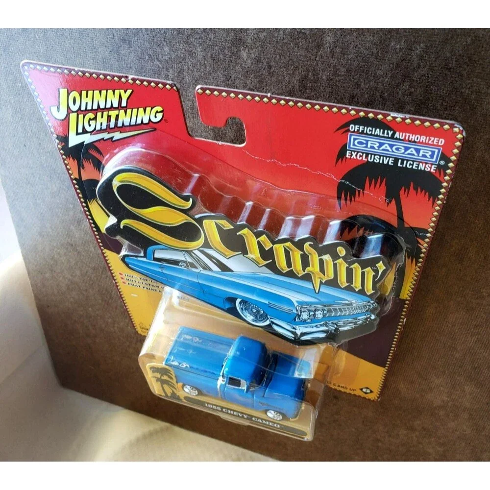 2003 Johnny Lightning 1955 CHEVY CAMEO SCRAPIN’ Blue Chevrolet Pickup Truck 1:64